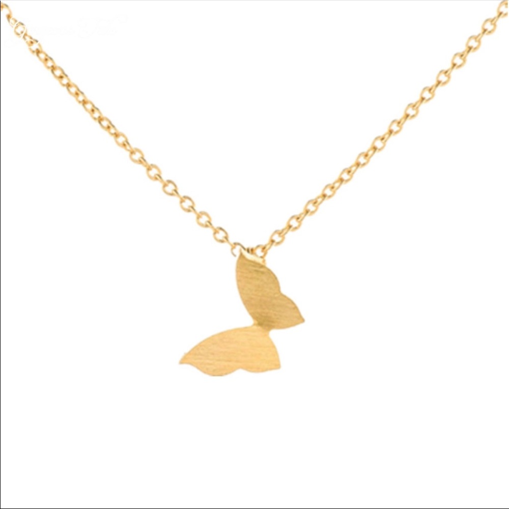 New Beautiful Small butterfly Necklace Gold
